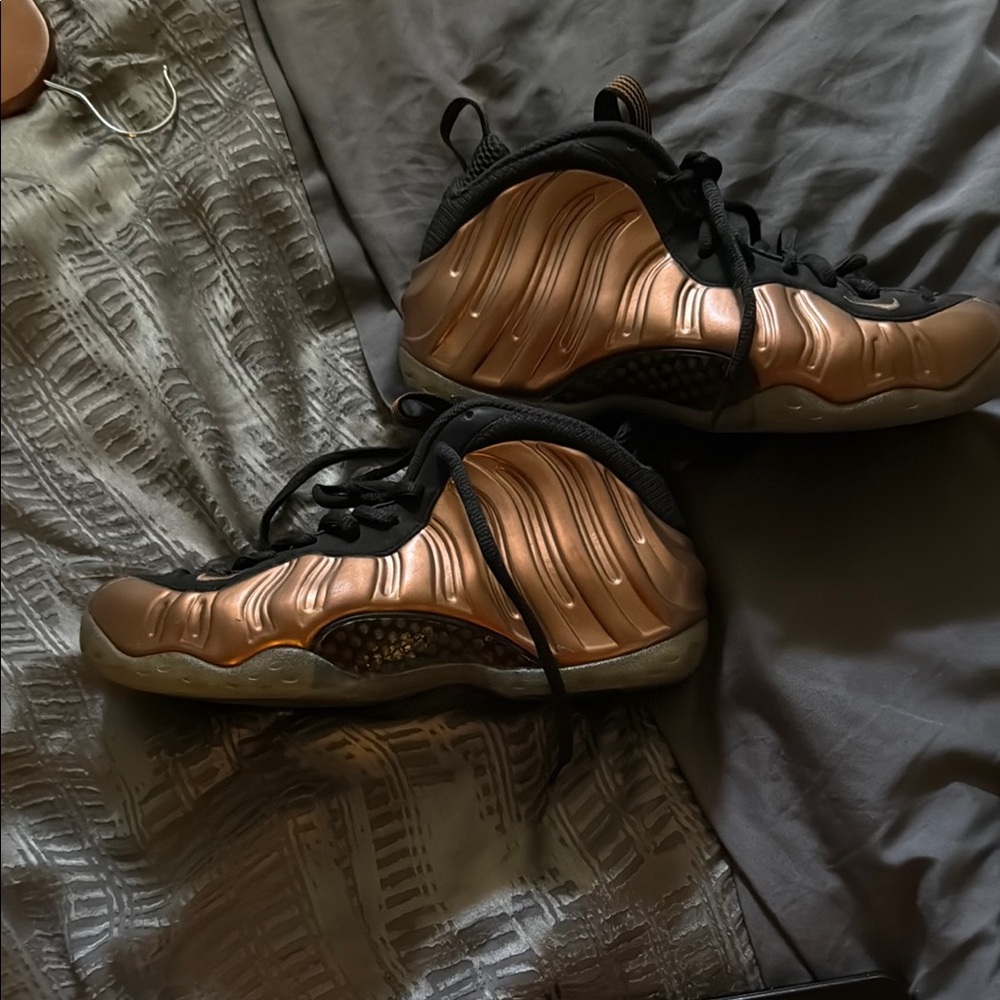 Nike Brown and Black Sneakers for Everyday Comfort Nike Foamposite bronze and bl